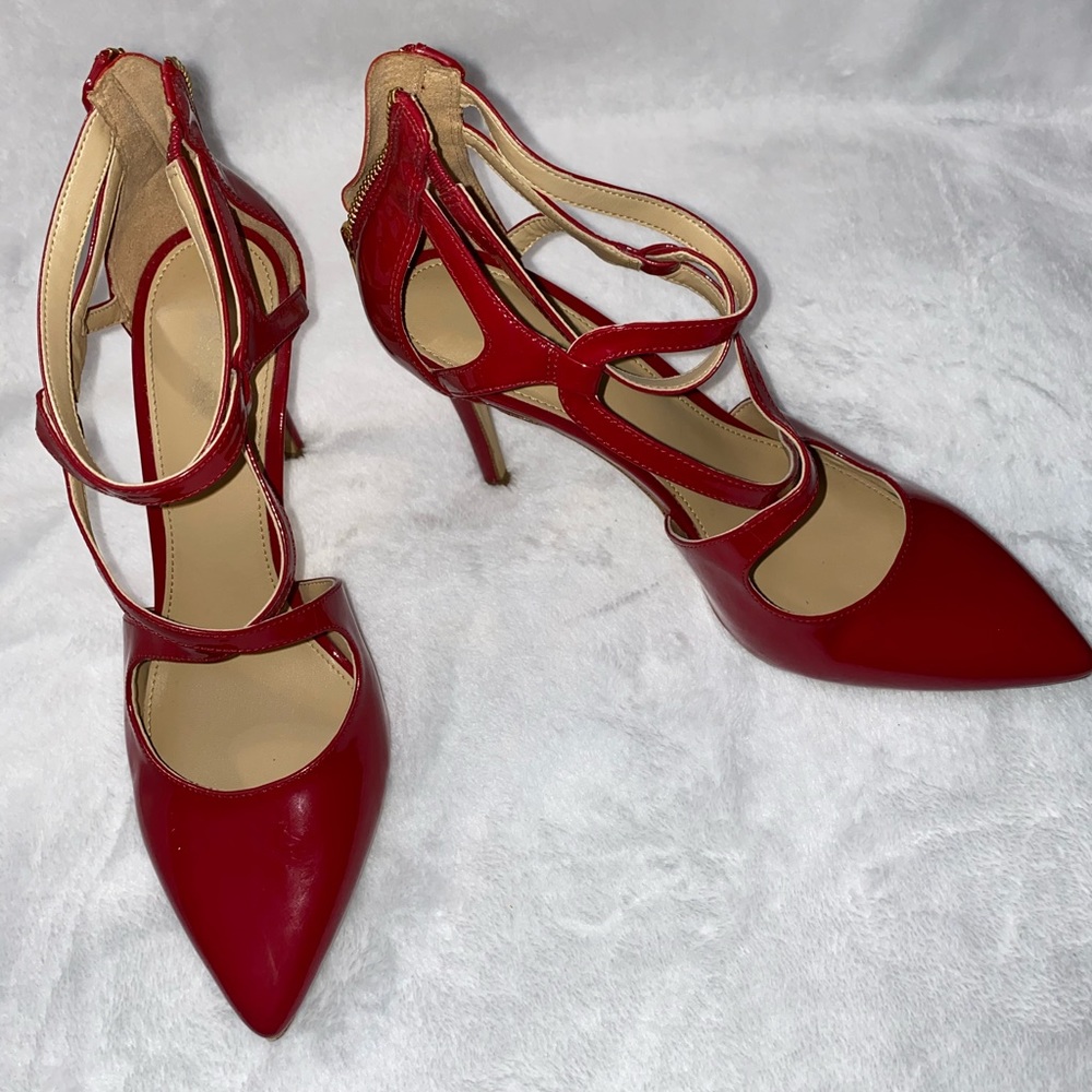 Michael Kors Red Catia Pump Heels